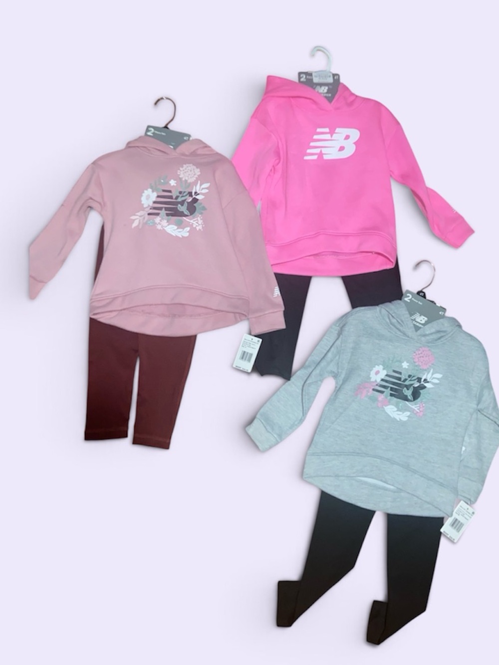 Bundle of 3 toddler girls new balance matching sets size 4t NWT!